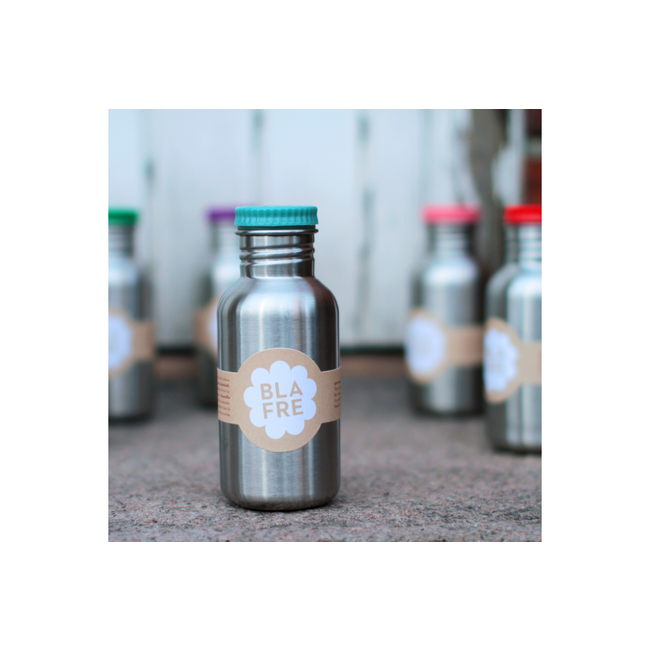 Blafre Bottle 500 ml blue lid stainless steel