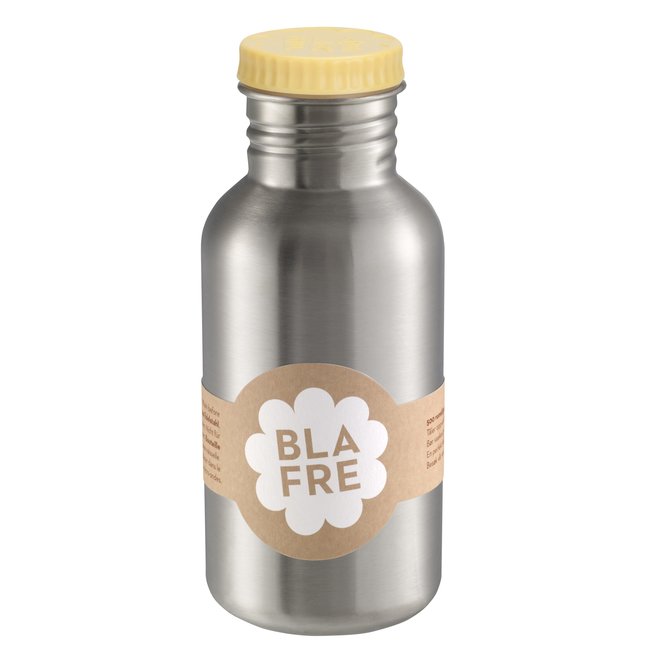 Blafre Trinkflasche 500 ml Hellgelb aus Edelstahl