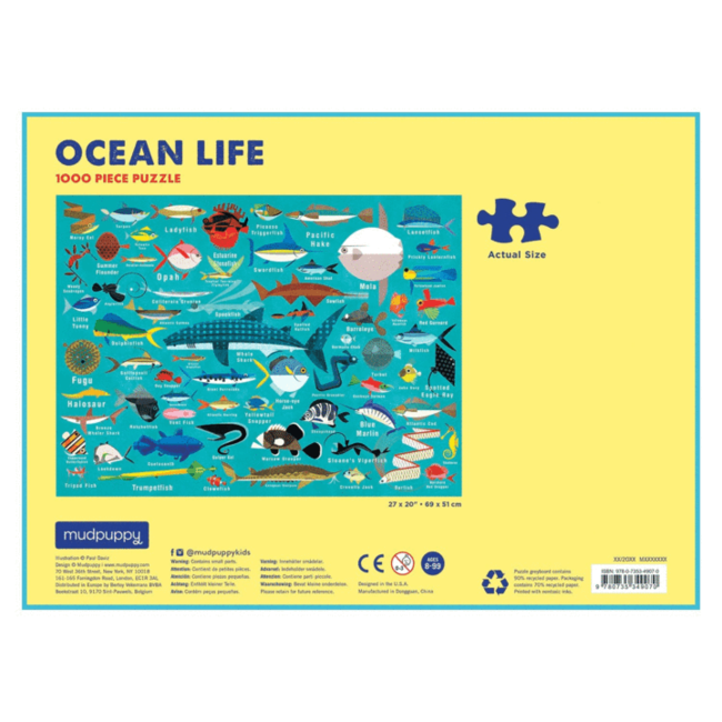 Mudpuppy Puzzle Ocean Life 1000 pc.