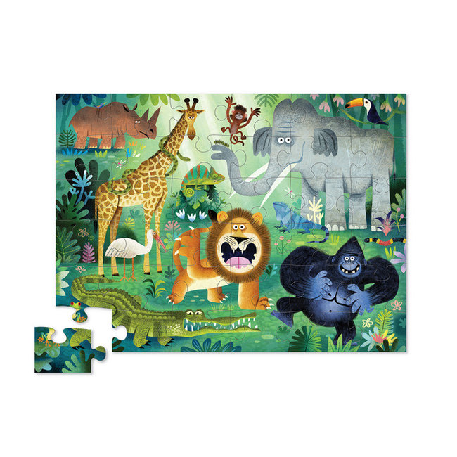 Crocodile Creek Floor Puzzle Very Wild Animals 36 pieces 3 ...