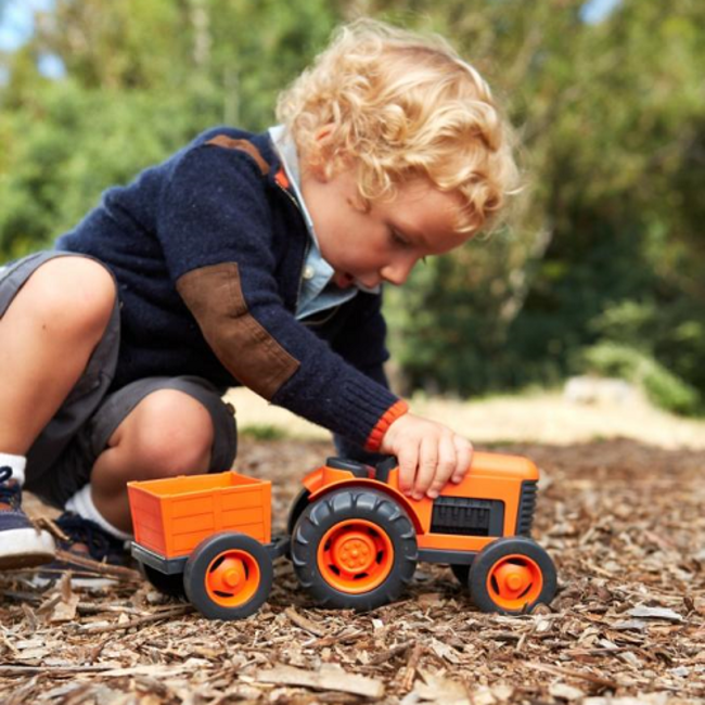 Green Toys Tractor Oranje