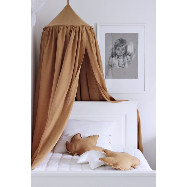 Cotton & Sweets Bedhemel Caramel Linnen