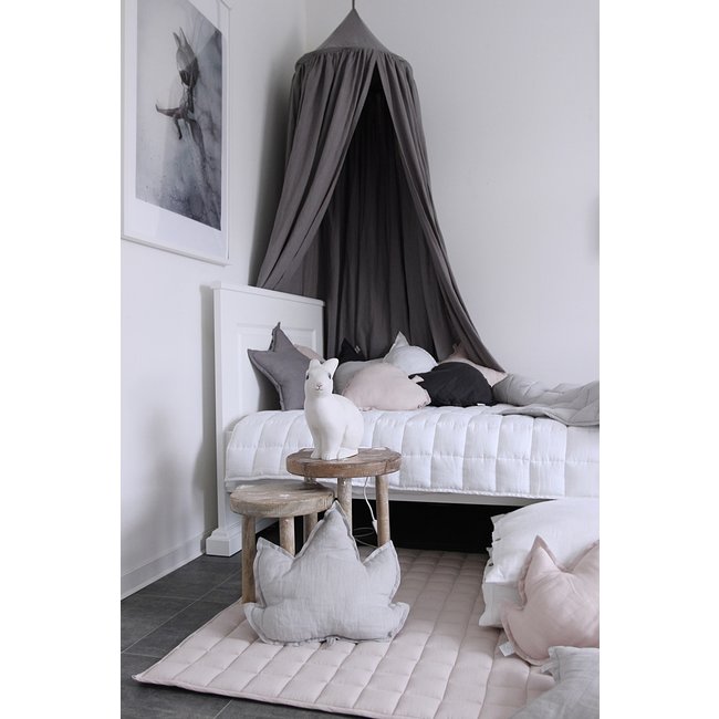 Cotton & Sweets Bedhemel Shark Grijs Linnen