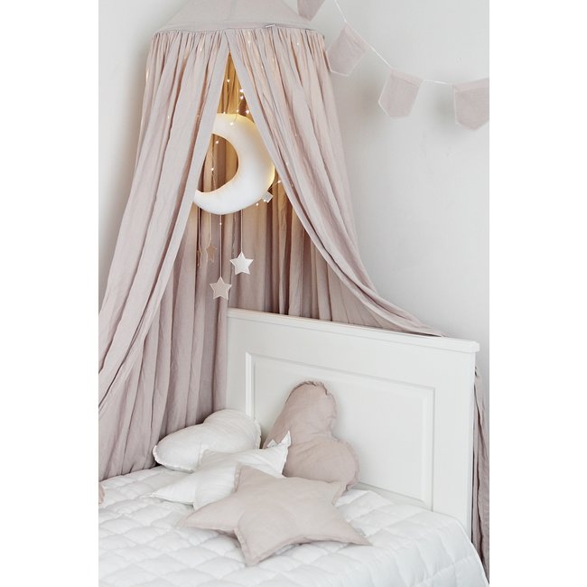 Cotton & Sweets Bedhemel Powder Pink Linnen