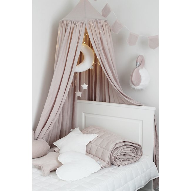 Cotton & Sweets Betthimmel Powder Pink Leinen