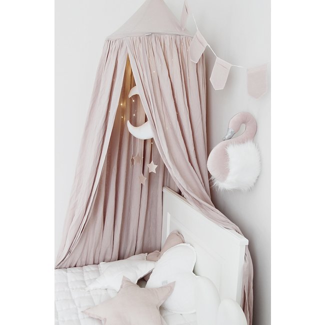 Cotton & Sweets Betthimmel Powder Pink Leinen