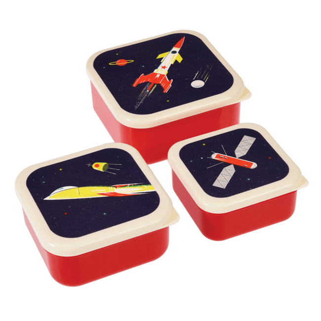 Rex London Snack Boxes Space Set of 3
