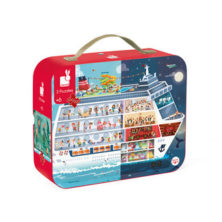Janod Puzzelkoffer Cruiseschip 2 Puzzels Janod Puzzelkoffer Cruiseschip 2 Puzzels