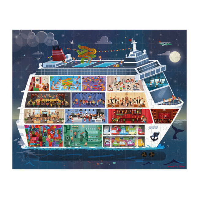 Janod Puzzle Cruise Ship 2 Puzzles