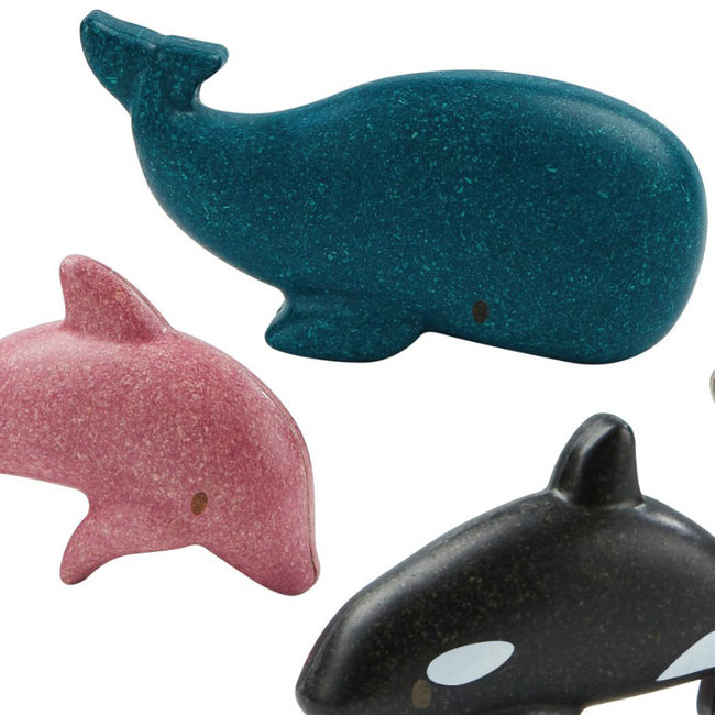 PlanToys Zeedieren Set Hout 6129