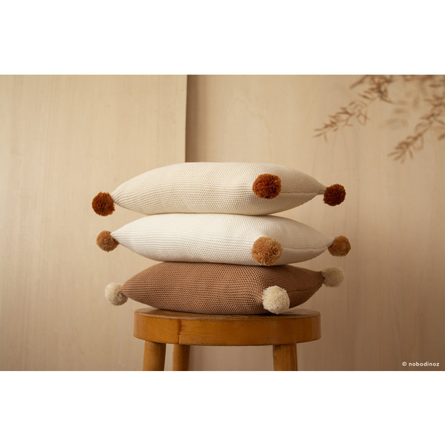 Nobodinoz Zierkissen So Natural Milk Weiß