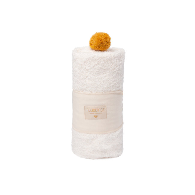 Nobodinoz Baby Bath Cape So Cute Natural White