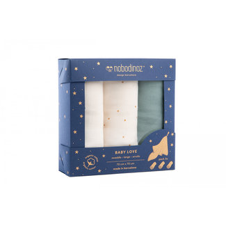 Nobodinoz Hydrofiele Doeken Eden Green 70 x 70 cm Nobodinoz Hydrofiele Doeken Eden Green 70 x 70 cm