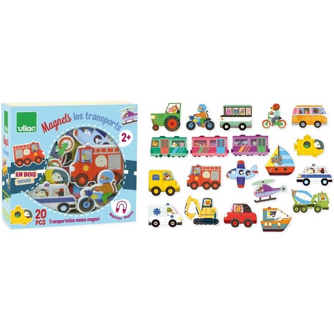 Vilac Magnets Vehicles 20 pieces