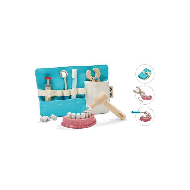 PlanToys Kinder Zahnarzt Set Holz 3493