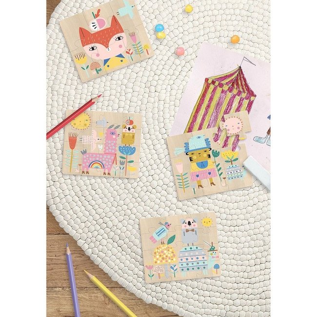 Vilac 4 Puzzles Tieren Suzy Ultman