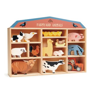 Tender Leaf Toys Bauernhof-Tiere im Kabinett