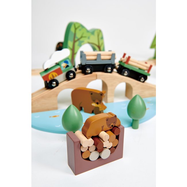 Tender Leaf Toys Holz-Eisenbahn Wild Pines