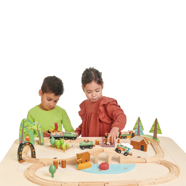 Tender Leaf Toys Train Set Wood Wild Pines