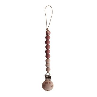 Mushie Pacifier Strap Cleo Redwood