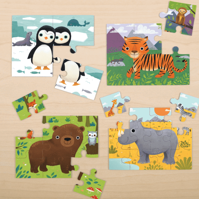 Mudpuppy 4 Puzzles Animals 2 years+