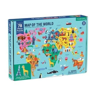 Mudpuppy Puzzle World Map 78 pc.