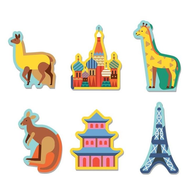 Mudpuppy Puzzel Wereldkaart 78 st.