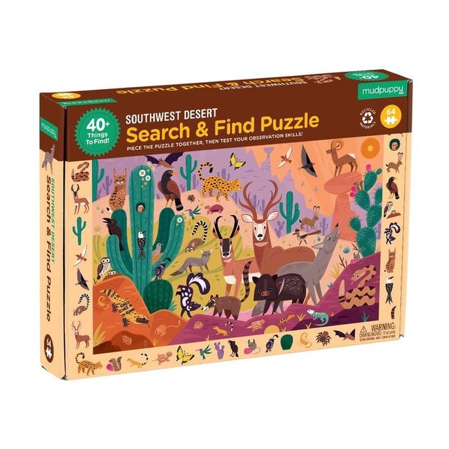 Mudpuppy Puzzle Search & Find Desert 64 pc.