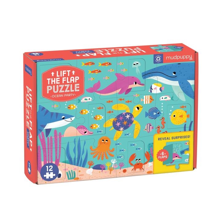 Mudpuppy Lift-the-Flap Puzzle Ocean Party - Rocket Toys