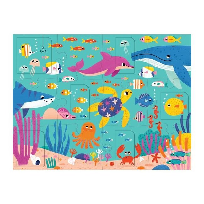 Mudpuppy Flapjes Puzzel Oceaan Feest 12 st.