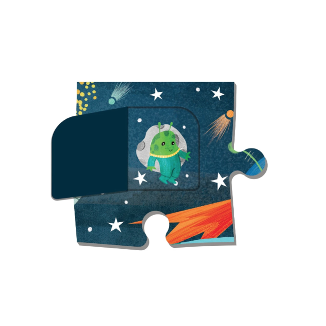 Mudpuppy Flapjes Puzzel Ruimtevaart 12 st.