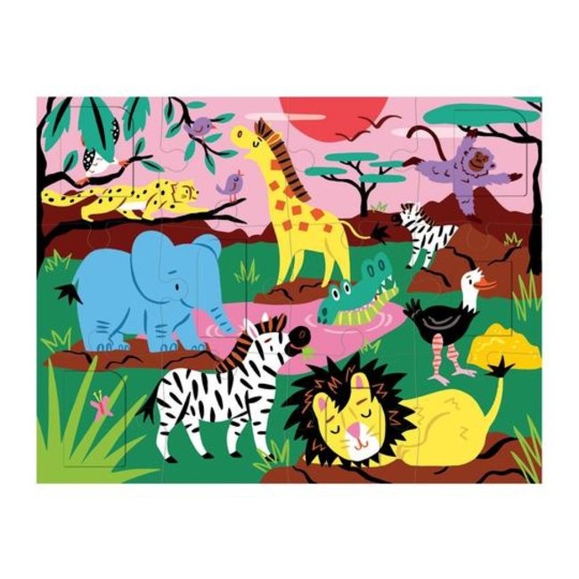 Mudpuppy Lift-the-Flap Puzzle Safari 12 pc.