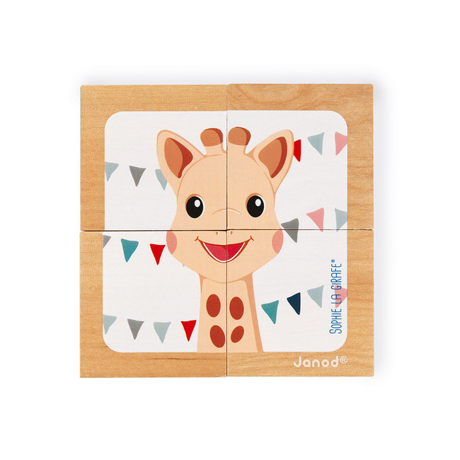 Janod Sophie La Girafe Würfelpuzzle