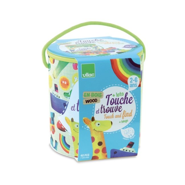 Vilac Touch & Find + Bingo Vegetables, Animals and Vehicles