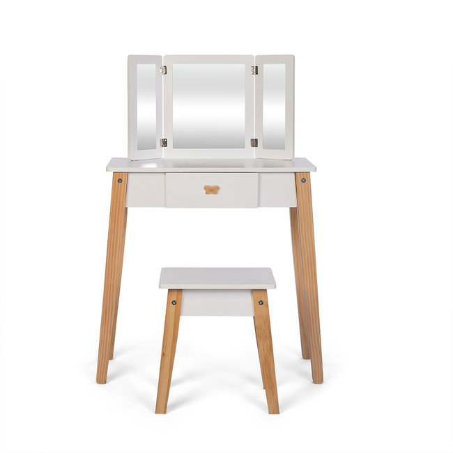 byASTRUP Dressing Table with Stool Wood White 86 cm 84190