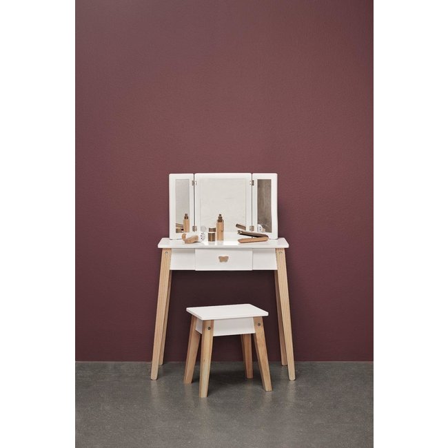 byASTRUP Dressing Table with Stool Wood White 86 cm 84190