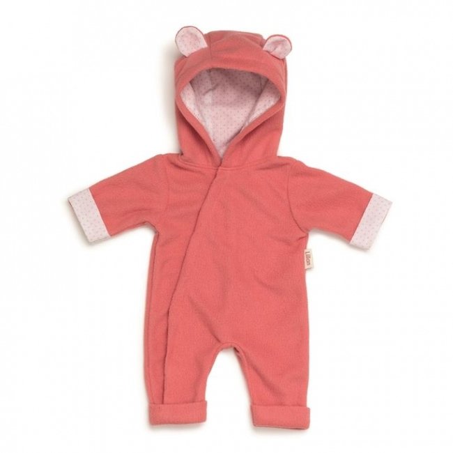 Skrallan Dolls Onesie Bear Coral Pink