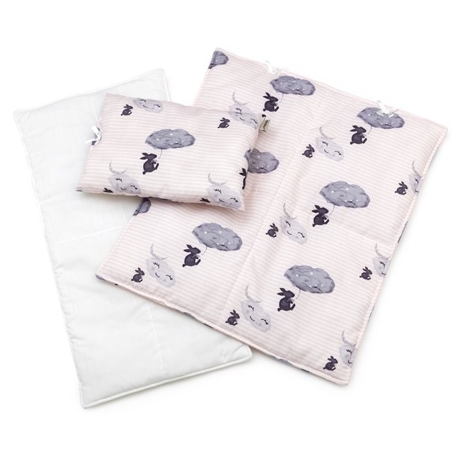 Skrallan Doll Bedding Clouds Pink