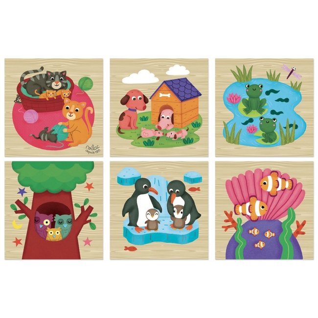 Vilac Block Puzzle Wood Animals