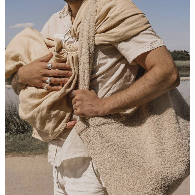 Studio Noos Wickeltasche Chunky Teddy Ecru