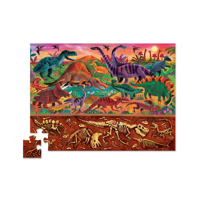 Crocodile Creek Puzzels Puzzel Above Below Dinosaurus 4 jaar+