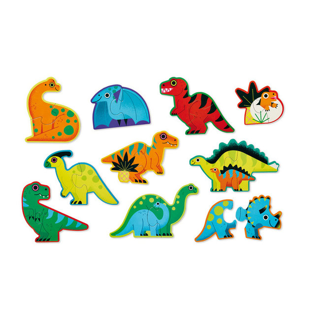 Crocodile Creek Puzzels 10 Puzzles Dino Let's Begin 2 Jahre+
