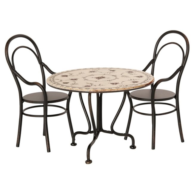 Maileg Table & Chairs Vintage Black