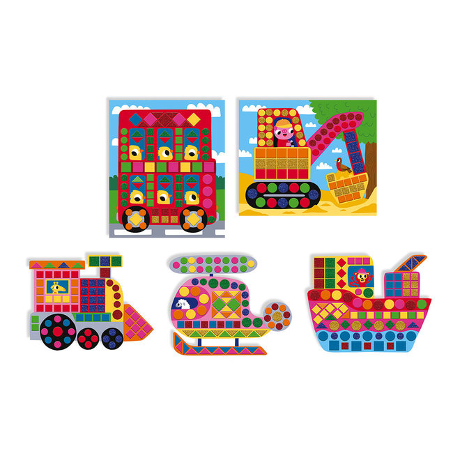 Janod Mosaics Cards Vehicles