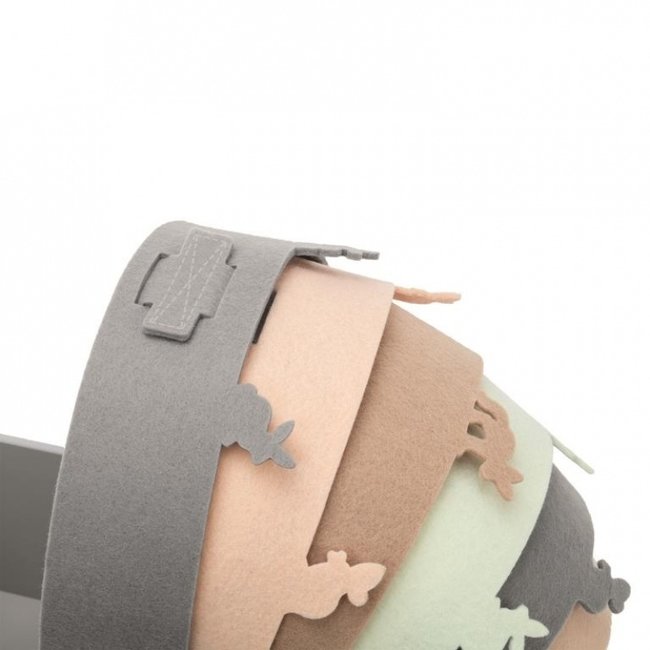 Skrallan Doll's Pram Wood Grey