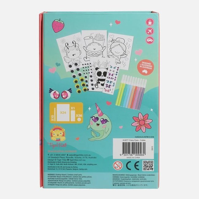 Tiger Tribe Colouring set Crazy Eyes Cuties