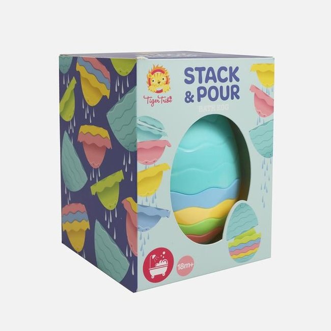 Tiger Tribe Bath Egg Stack & Pour