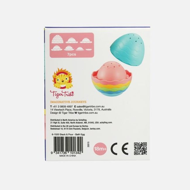 Tiger Tribe Bath Egg Stack & Pour