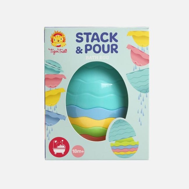 Tiger Tribe Bath Egg Stack & Pour