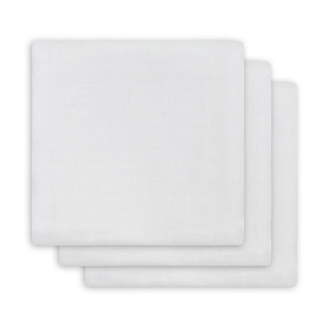 Jollein Hydrofiele doeken Wit 70x70 cm 3 stuks